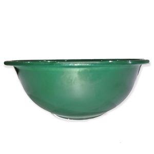 Vintage Pyrex #323 Forest Green Clear Glass Bottom Nesting Mixing Bowl 1.5 Quart
